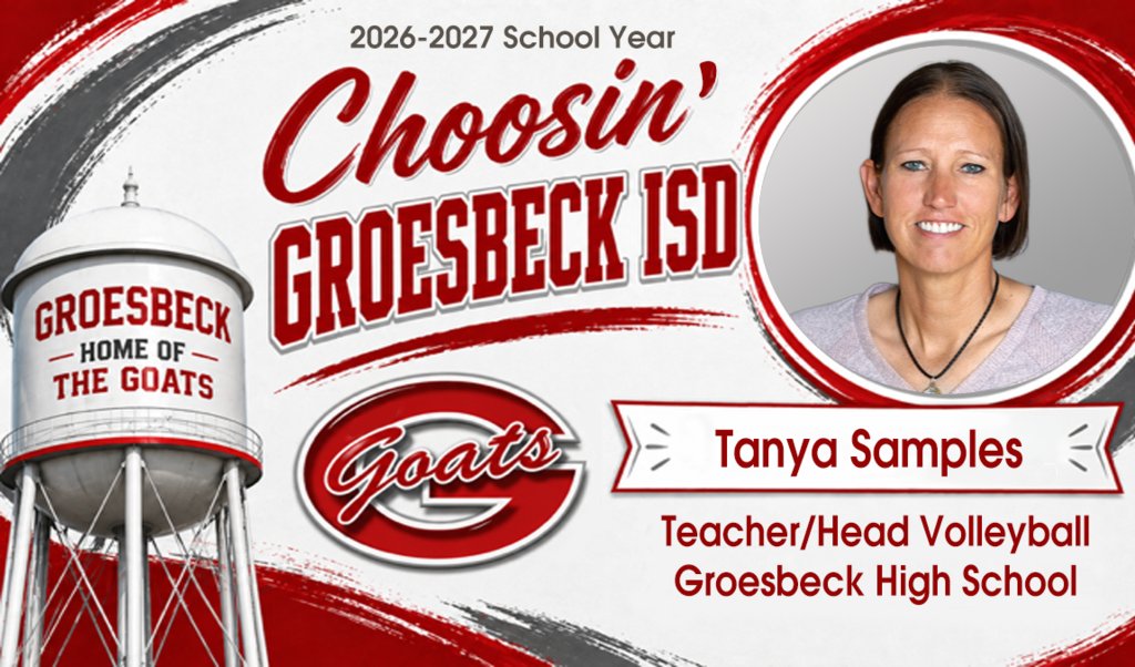 GroesbeckGoats's tweet photo. Welcome another Goat for Choosin' Groesbeck! https://t.co/Vzj41OUoCG