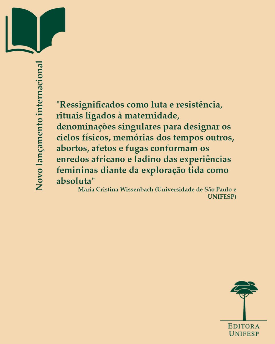 EditoraUnifesp's tweet photo. 📖 📖 Teresa Benguela e Felipa Crioula Were Pregnant mostra como mulheres escravizadas no RJ do séc. XIX enfrentaram maternidade e criaram redes de resistência. Obra de Lorena Féres da Silva Telles.#EditoraUnifesp #Unifesp #historiadobrasil #escravidao #TeresaBenguela https://t.co/C7Th83szcx