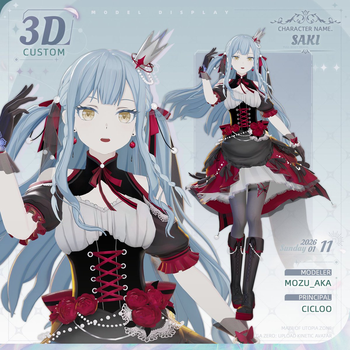 7Rurutia's tweet photo. I made this model for the early-year Bilibili BanG Dream! AveMujica relay project, and it will be released soon!‼️#BangDream #バンドリ #avemujika #豊川祥子 #3dart https://t.co/QmW6GFCuw4