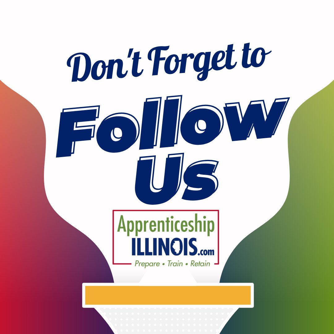 ILApprentice's tweet photo. Apprenticeship Illinois is close to reaching our follower goals &amp; needs your help!

Give us a follow:
✔ LinkedIn: https://t.co/wZpafQlqZP
✔ Facebook: https://t.co/psq7wHmY3W
✔ Instagram: https://t.co/5xOf4Gy8QO
✔ X

#ApprenticeshipIL #ApprenticeshipUSA https://t.co/PhGW3SbkZ8