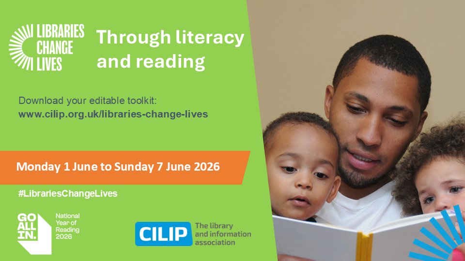 CILIPinfo's tweet photo. 2 weeks to to go to #LibrariesChangeLives Week! For EVERY library in EVERY sector. Public, school, academic, health, workplace - all change lives every day. Celebrate the breadth of what libraries contribute to society &amp; share your plans in comments 👇https://t.co/aM8W3Mittb https://t.co/H7UqivBwMI