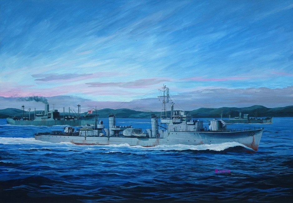 Japanese Destroyer MOMO, Yamashita Hobby package drawing ヤマシタ