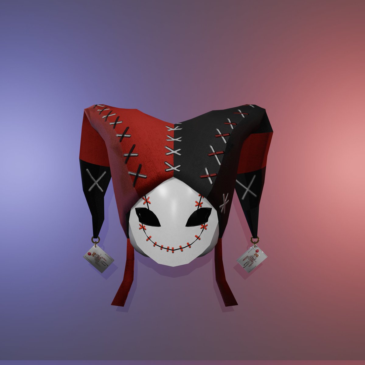 OverdoZsan's tweet photo. 🎭 Jester Hat &amp; Mask UGC 🎭

New low poly Roblox accessory set made in Blender.
Focused on clean topology, optimized tris, and strong silhouette for Roblox UGC. 

Open for commissions ✨

UGC • Accessories • Low Poly Assets https://t.co/a91BlyqO13