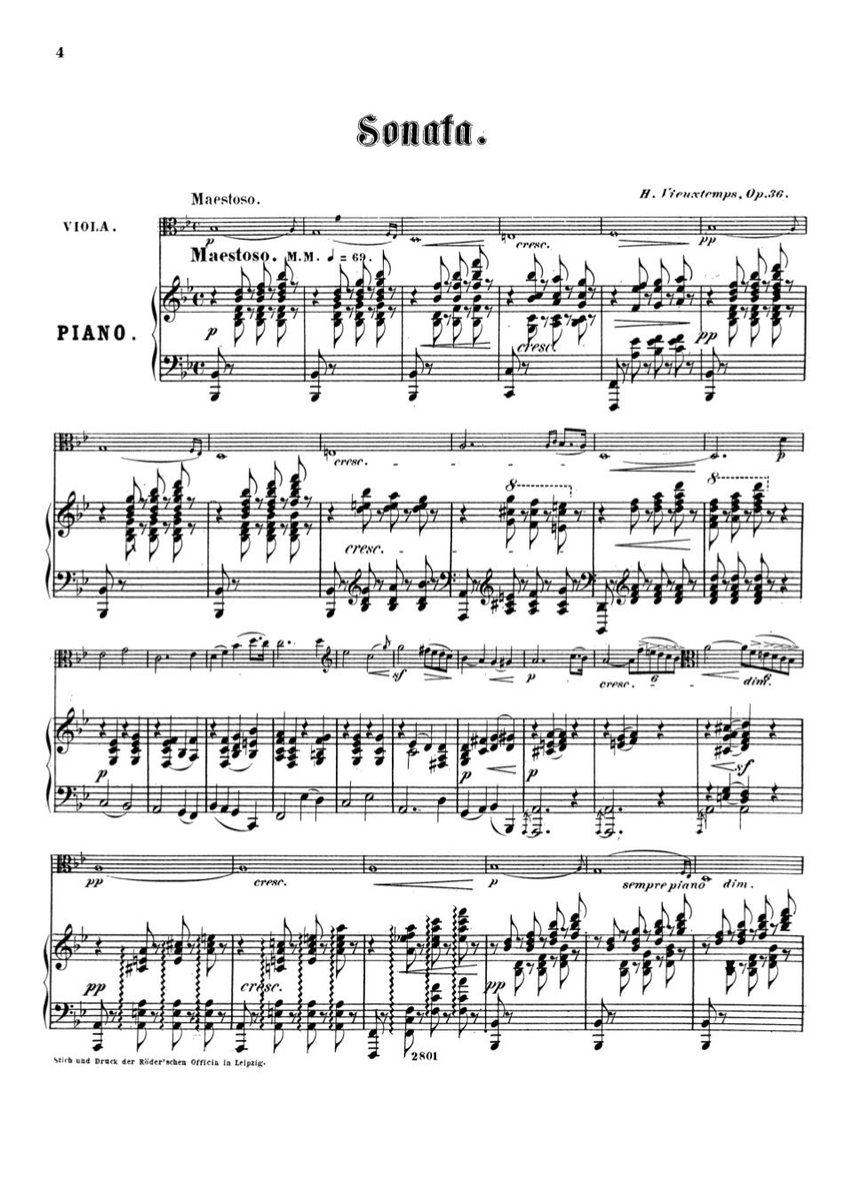 左上の曲は Henri Vieuxtemps Viola Sonata Op.36です 冒頭の3小節の