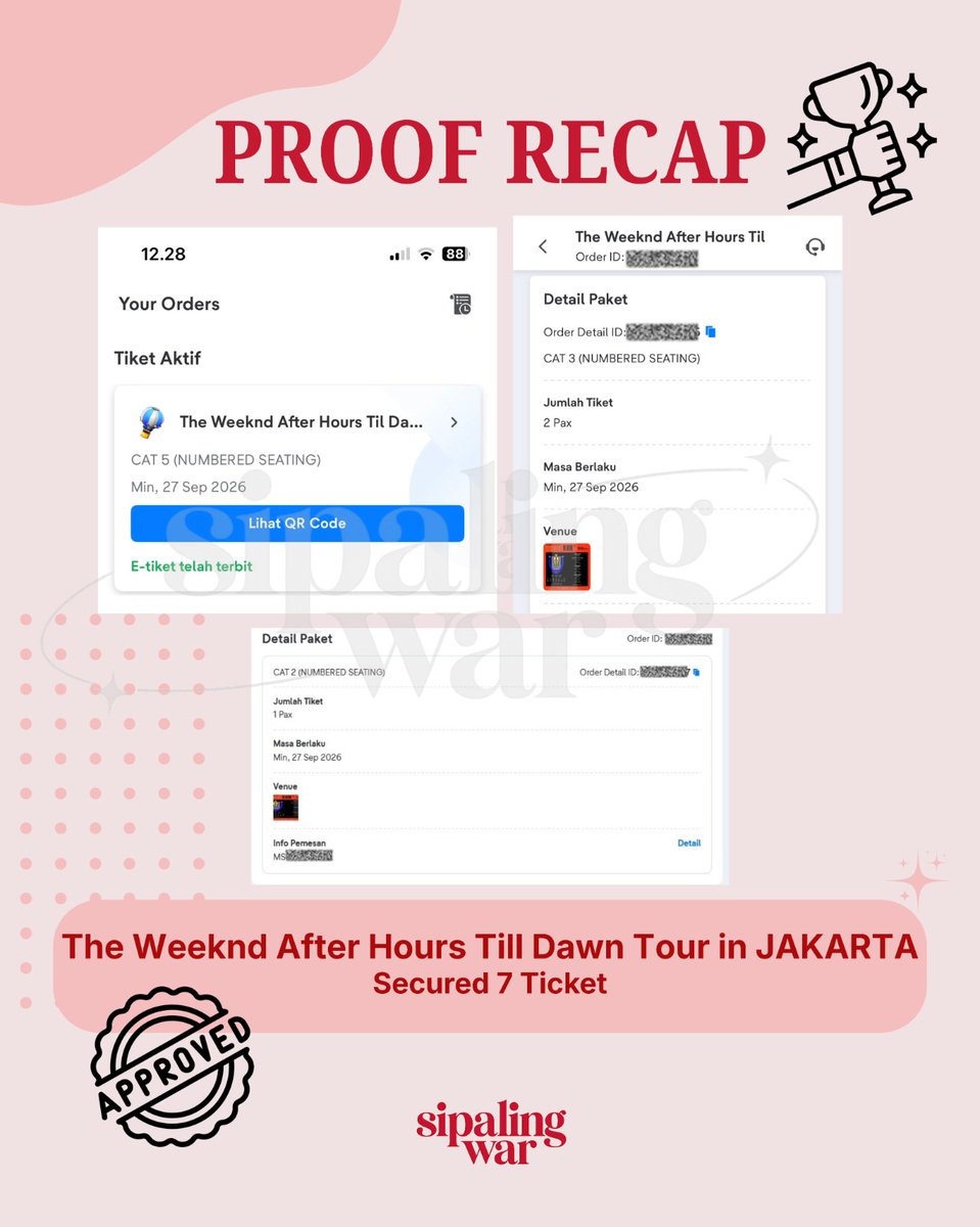 sipalingwar's tweet photo. @pillowscake Haloo kakk. Aku sama timku masih buka slot nih untuk war presale bca&amp; gensales. Ini proof kita hari ini. Bisa dm aja ya kakk kalau berminat. Feenya 150k/tiket 🤗 https://t.co/l4Ucj5wJdr