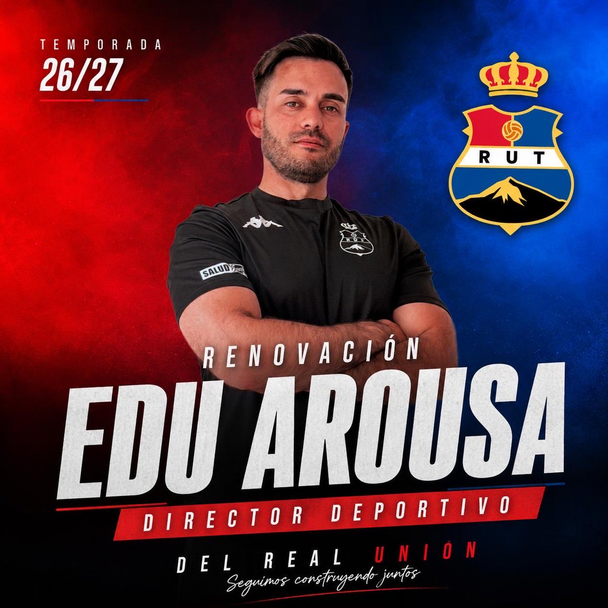 RUT_TerceraRFEF's tweet photo. Nuestro director deportivo renueva. ✍️  

@EduArousa7 cumplirá su segundo año en el club con el objetivo de seguir afianzando al equipo en la categoría, manteniendo la ambición y el trabajo que nos han traído hasta aquí. 💪⚽ https://t.co/8vj3TzRqXN