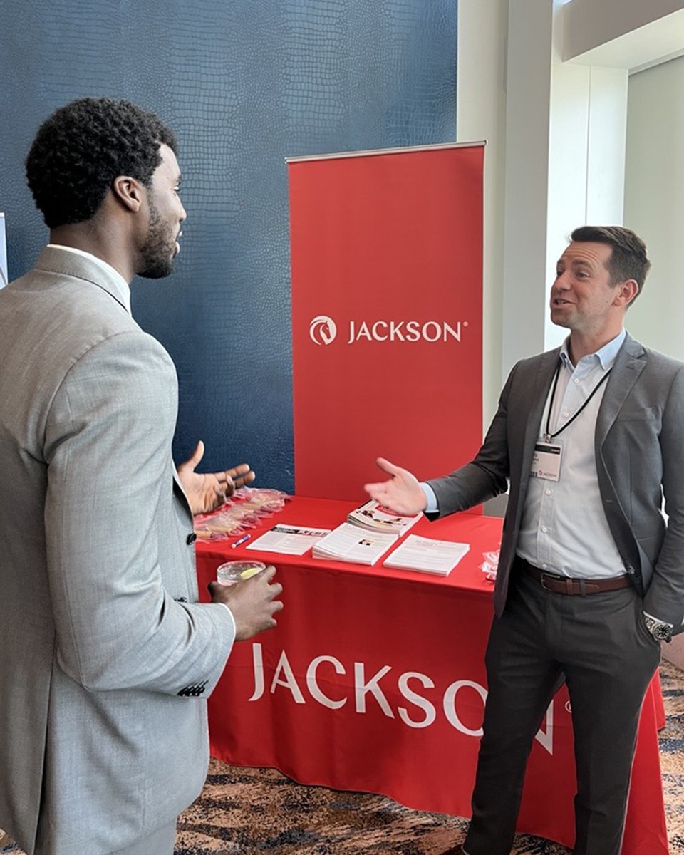 JacksonNational's tweet photo. We were proud to support the 2026 @barronsonline Advisor Teams Summit where our team connected with advisors and industry leaders. We enjoyed highly productive discussions on financial management and innovations in wealth management. 😀 https://t.co/1pbFmvEHlX