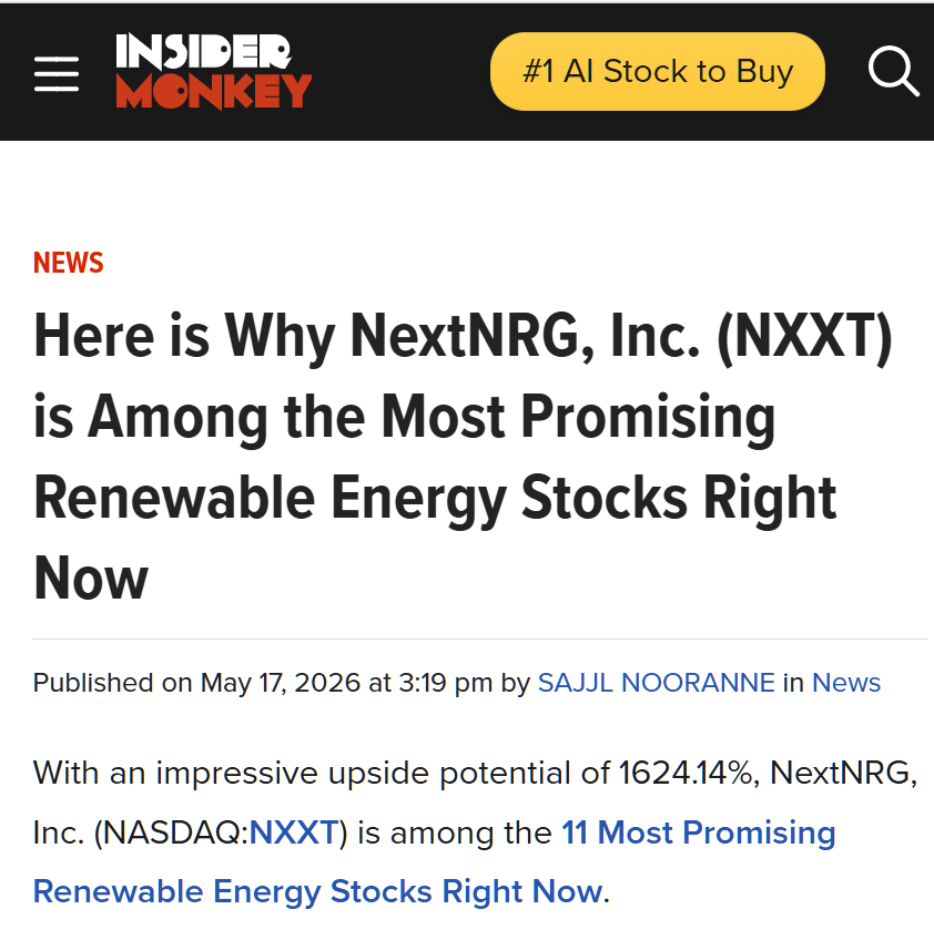 Ann49665963's tweet photo. I THINK THIS IS EXACTLY WHY $NXXT WENT CRAZY PREMARKET
• 21.1M Q1 revenue
- almost +30% YoY growth
- traders love seeing accelerating top-line growth because it signals scaling demand
• 81.8M yearly revenue
- proves this is already a real operating business, not just an AI-energy concept stock
• +195% YoY annual growth
- one of the biggest reasons momentum traders rushed into the stock after earnings
• +148% afterhours and around +89% premarket
- happened because the market suddenly realized the AI-energy story now has real numbers behind it
After reading the InsiderMonkey article I honestly think more traders are starting to view NextNRG, Inc. as a serious renewable-energy infrastructure play.
My PT remains near 6.00.
I'm just here sharing my views. It's on you to decide if you want to act.
$BA $NVTS $POET $ONDS $EOSE