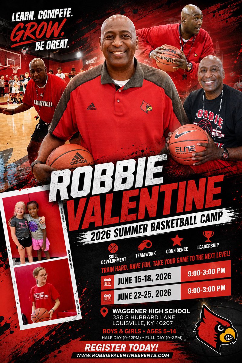 RobbieValentine's tweet photo. Louisville… let’s get back in the gym. 🏀

Basketball has opened so many doors for me throughout my life, and one of my biggest passions is giving back to the next generation through this game and our community. https://t.co/3Lnwh7eeOv