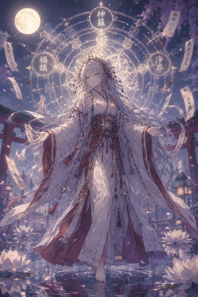 aaca0518's tweet photo. The Eternal Guide of Reincarnation
dey2
#AIart️️️️️️️️️️️️️️️️️️️️️️️️️️️️️️️️️️️️️️️️️️️️️️️️️️️ 
#FantasyArt #AnimeArt #ShrineMaiden #Celestial #DivinePriestess #Moonlight #Spiritual #Ethereal #Mandala #MagicCircle #DarkFantasy #AnimeIllustration #Goddess
