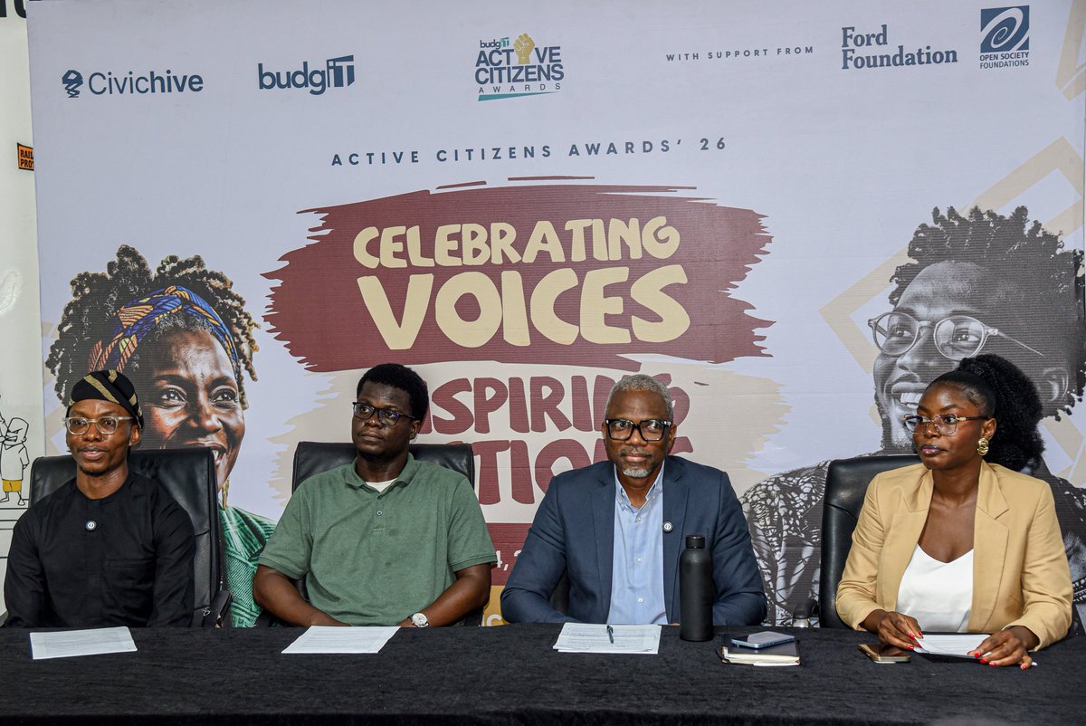 CivicHive's tweet photo. It’s time to celebrate the people powering Nigeria’s democracy! 🎉🇳🇬
 Nominations are officially open for the 3rd Annual Active Citizens Awards 2026, themed ‘Celebrating Voices, Inspiring Actions’.

Do you know a changemaker using advocacy, tech, or creativity to drive social impact? We’re searching for 12 outstanding citizens and groups and we want to hear from you. 

Nominations close June 14, 2026.
 Visit https://t.co/yZ61YD795X to submit your nominees today.