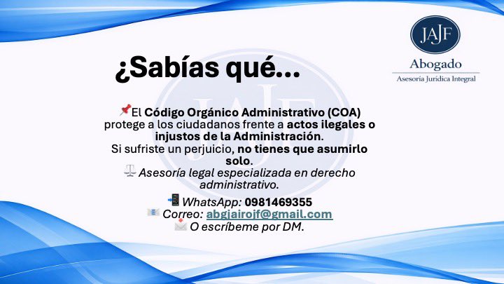 Abg. Jairo Jarrín Farías, Mgs. tweet media