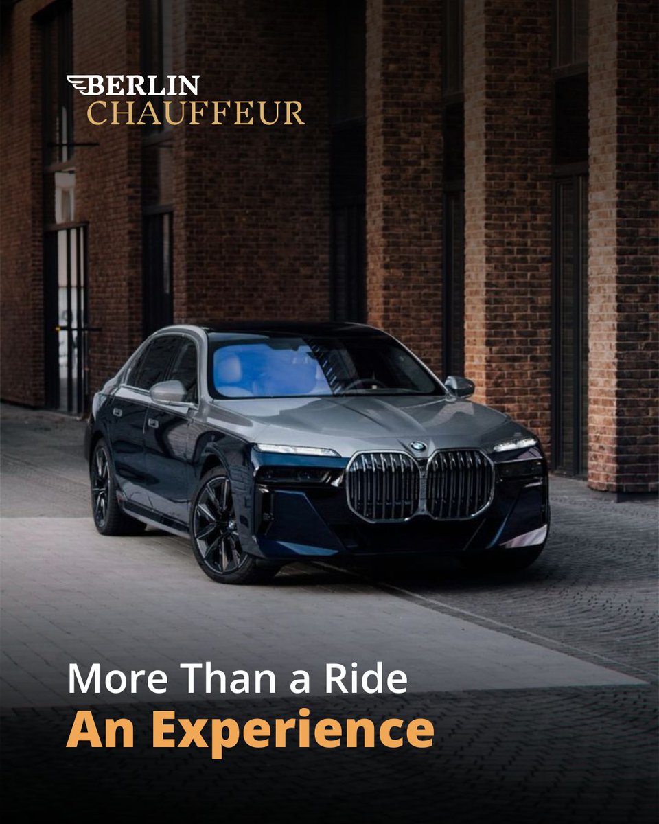 Berlinchauff's tweet photo. More than a ride. It’s an experience.
Premium chauffeur service in Berlin where luxury meets precision.
#BerlinChauffeur #LuxuryTravel #VIPRide #LuxuryTransport #VIPTravel #BerlinServices #ChauffeurDriven #PremiumExperience https://t.co/sdScJv4NXg