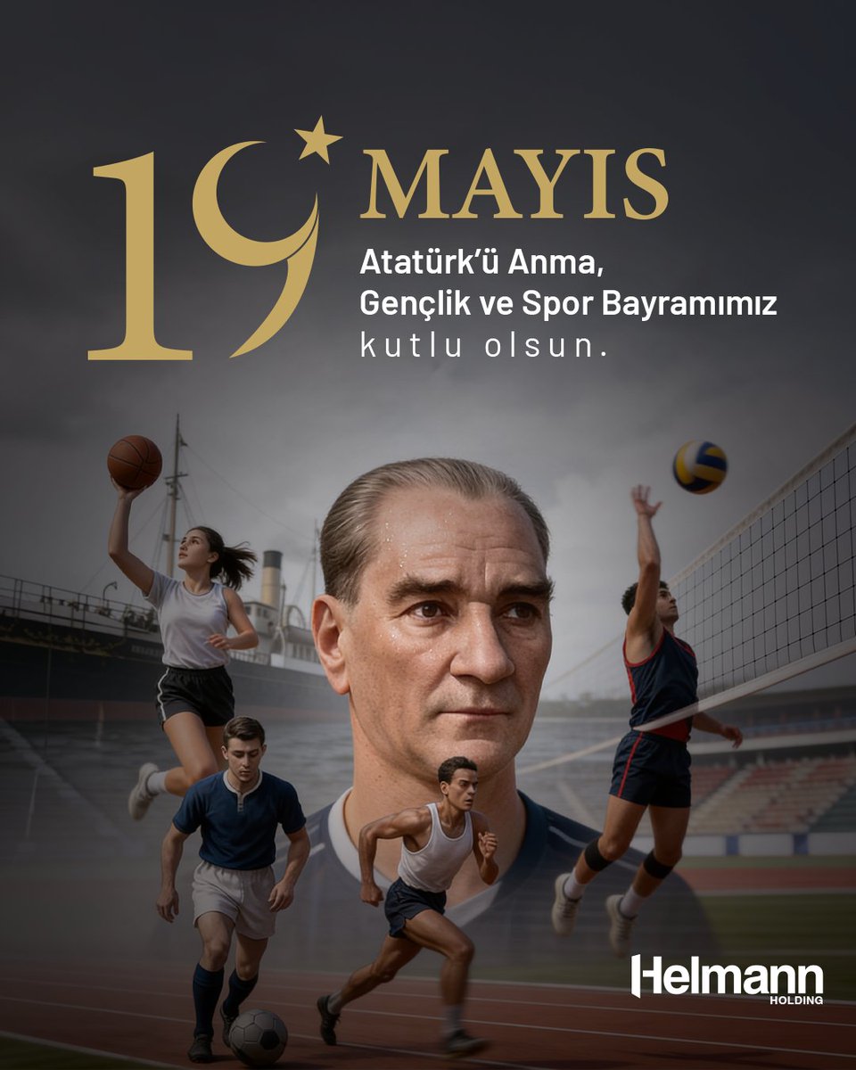 helmannholding's tweet photo. 107 yıl önce Samsun’da atılan o ilk adım, bugün geleceğe güvenle bakmamızı sağlayan en güçlü temeldir. Ata’mızın izinde, gençliğin bitmeyen enerjisiyle 19 Mayıs Atatürk’ü Anma, Gençlik ve Spor Bayramımız kutlu olsun. 🇹🇷✨

#Helmann #HelmannHolding #İnsanİçinYap #19Mayıs https://t.co/QEr717HavM