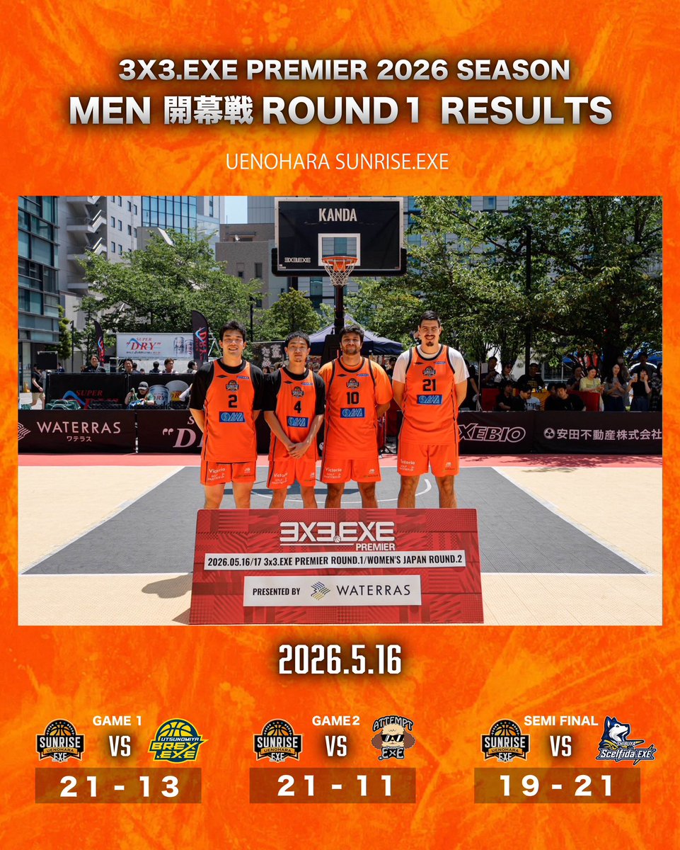 2026 3x3.EXE PREMIER MEN 開幕戦 ROUND.1 試合結果🏀課題や修正点が