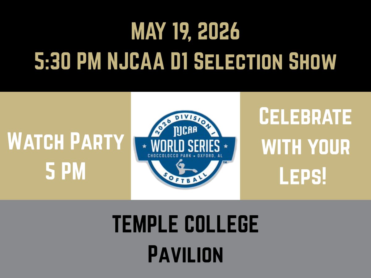 SoftballTemple's tweet photo. Join us TUESDAY, May 19, 2026, doors open at 5 PM, Selection show begins at 5:30 PM
#YahLeps https://t.co/2l6mLEZOlZ