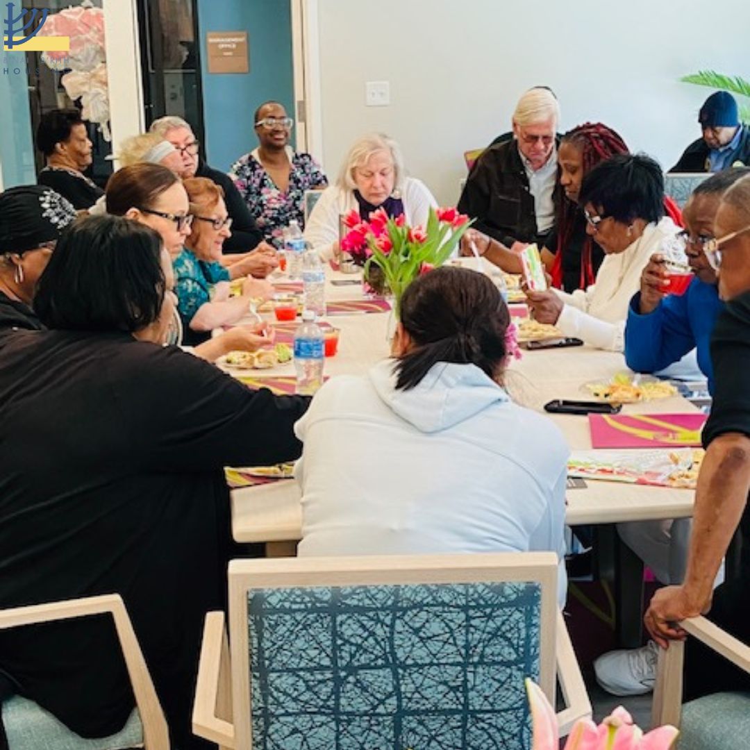 bbhousing's tweet photo. The Logan Square community came together for our Mother’s Day Luncheon! 🌸 Residents enjoyed food, conversation, and celebrating the mothers in our community. Thank you to Barbara &amp; Renee from Ethos Options Counseling for the “Plant a Pot” activity 🌱✨ #MothersDay https://t.co/roSsBdWwJP