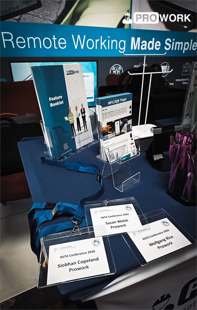 Proworkcore's tweet photo. 🚀 Prowork at the RSTG Conference 2026!

Great connections, brilliant insights, and a shared vision for smarter road management! 

👉 Learn more about how we support Local Authorities: https://t.co/lyWuGFRTz9

#rstg2026 #RoadSafety #LocalAuthority #irelandroads #Prowork #Wexford https://t.co/jq3uvB4Z5W