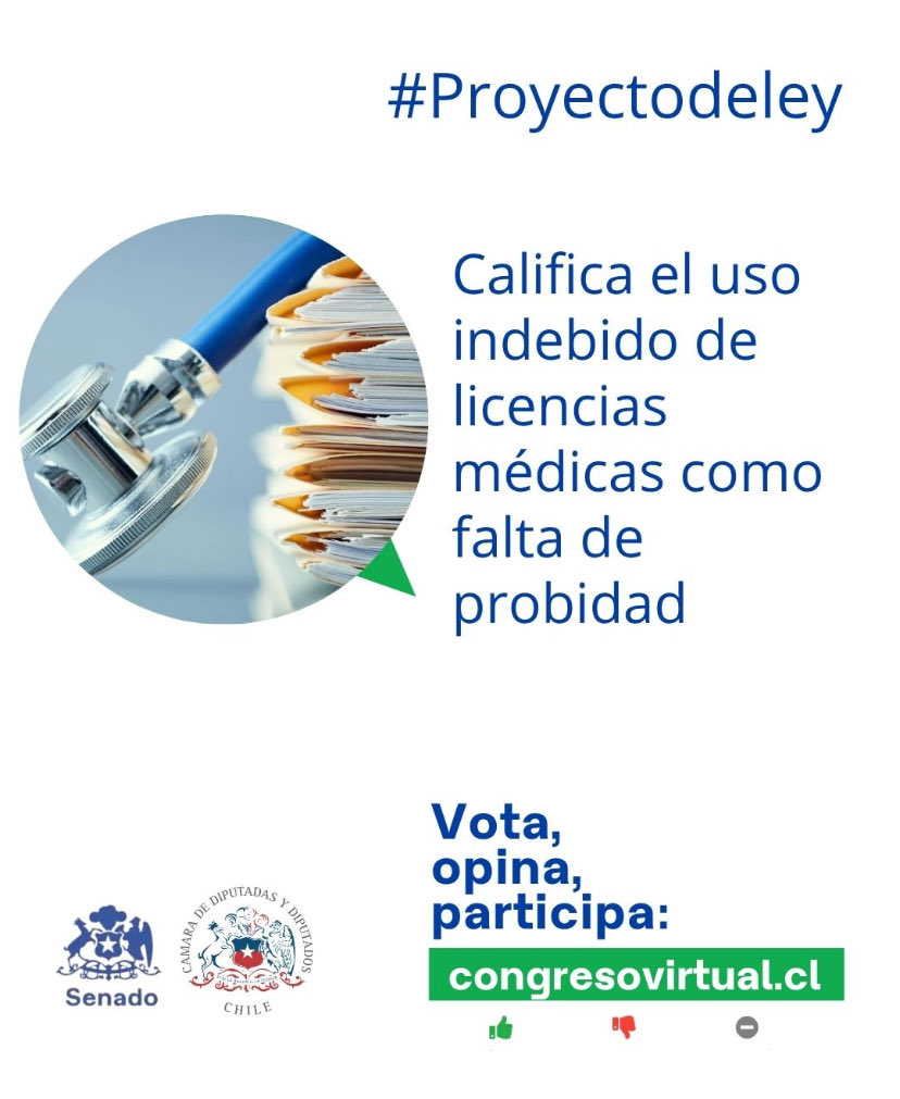 ChileAcademia's tweet photo. Participa y Vota en https://t.co/ig7YpMFu0c
Proyecto de Ley sobre Licencias Médicas https://t.co/lfK20lQK6Z