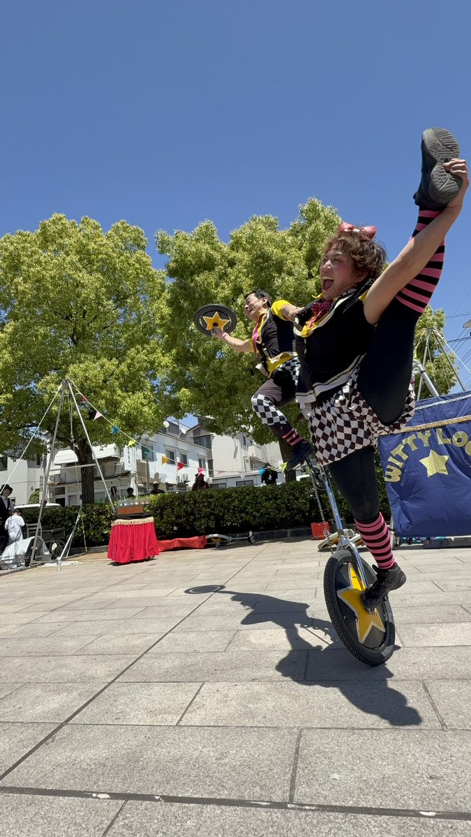 LABOMIKAN's tweet photo. ふくやま大道芸２日目②
うら・ぐらんぷりが大好きです❤️
今回の投げ銭システム、良いです👌
くす田さん😊
両替も楽しかったです！
#ふくやま大道芸2026 https://t.co/B8y7dL5uo5