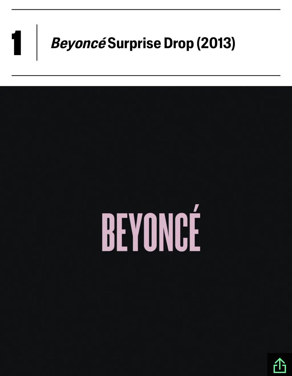 purethiquekj's tweet photo. Billboard lists Beyoncé’s 100 Greatest Pop Star Moments, with her self-titled surprise drop at No. 1. https://t.co/39qXX5yiH1