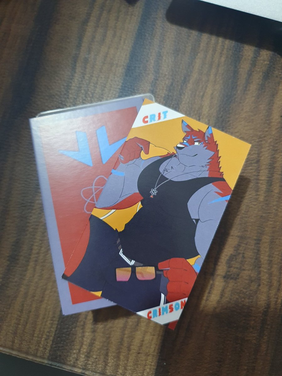 Cri_T_son's tweet photo. My first name cards and quick production too, just in time for LIFC. Cropped artwork by @Renzakart #furry #namecard #renzak https://t.co/uzMXg9FZBi