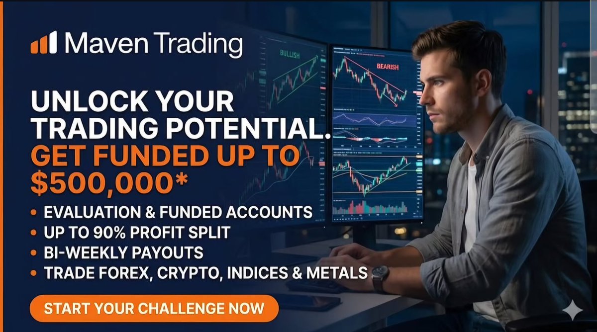 Jayeshfx7722's tweet photo. @maventrading My experience is really good and there are not any hidden rules all rules are easy and traders friendly. 
I highly recommend you to try maven and there price is also low https://t.co/wyMmXyjqnM