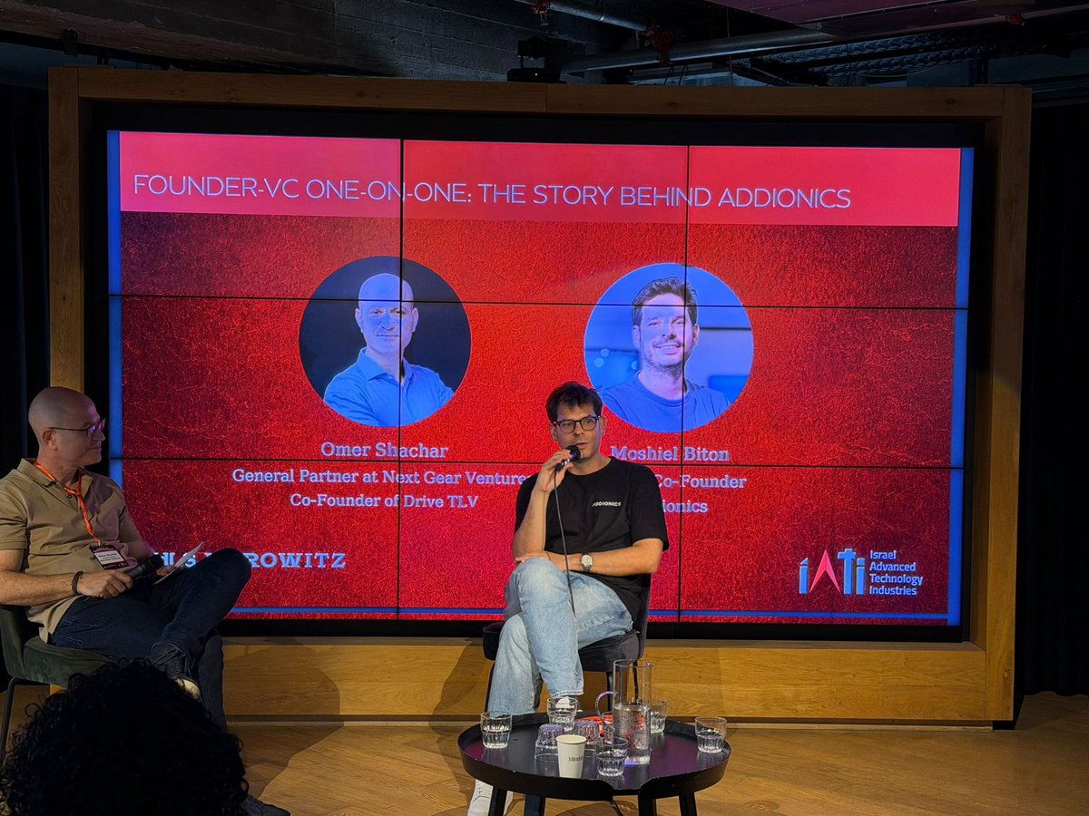 addionics's tweet photo. What does it take to turn deep tech into real industrial impact?

At “Funding for Industry 4.0 Startups,” Addionics CEO @moshielb joined Omer Shachar from Next Gear Ventures to discuss what comes after breakthrough innovation: Manufacturing. Integration. Validation. Scale. https://t.co/ACez7eK07O
