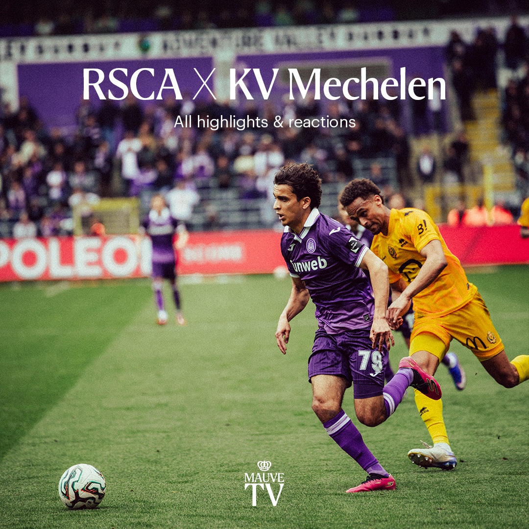 rscanderlecht's tweet photo. Watch the highlights and reactions from our game against KV Mechelen, now on Mauve TV or in the RSCA app. 📺 #ANDKVM