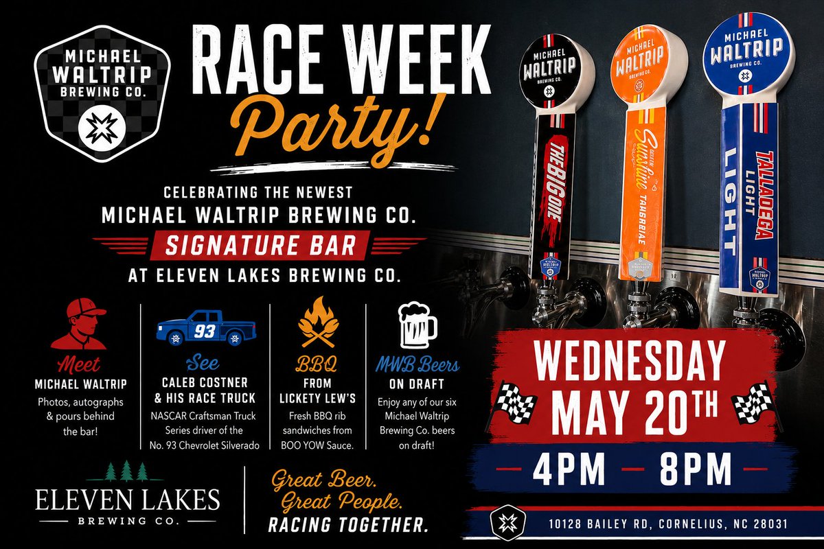 Michael Waltrip Brewing Company tweet media