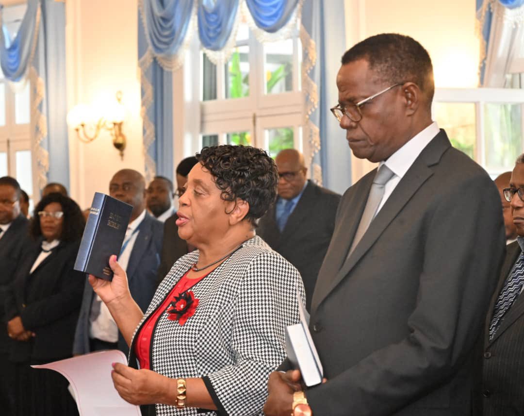 DeptCommsZW's tweet photo. H.E. President @edmnangagwa swears in the Chief Justice and her
Deputy, deputy minister and commissioners:

- Justice Elizabeth Chiedza Gwaunza, as Chief Justice 
- Justice Paddington Shdreck Garwe, as Deputy Chief Justice 
- Hon. Tsitsi Zhou, Deputy Minister of Lands and Rural Development 
- Dr Rugare Abigail Kangwende, Deputy Chair, Health Service Commission 
- Col. (Retd) Dr Lioba Tendai Gunduza - Member of the Health Service Commission 
- Mr Enerst Takafa Manyau - Member of the Health Service Commission 
- Mrs Vimbai Chikwenhere - Auditor General.

In an interview with the media after her swearing-in, Chief Justice Elizabeth Gwaunza revealed that she grew up during a time when the girlchild faced significant challenges in accessing education. She noted that even when girls were granted the opportunity to attend school, circumstances such as teenage pregnancies often disrupted their educational progress.

The Chief Justice, however, commended her father for supporting her education and enabling her to pursue studies up to tertiary level.

Responding to how she would deal with claims and accusations that the judiciary is captured, Chief Justice Gwaunza stated that she is not new to the judicial system, where she has professionally carried out her duties over the years. She urged judges to execute their responsibilities professionally and to ignore public sentiments, emphasizing that judicial officers should not work to please people, but rather to deliver professional outcomes guided by a clear conscience.

Chief Justice Elizabeth Gwaunza has served as Deputy Chief Justice of Zimbabwe since March 2018 before her recent appointment as Chief Justice. Her elevation to the top judicial office follows several years of experience in the country’s judiciary, during which she held senior judicial responsibilities and contributed to the administration of justice.