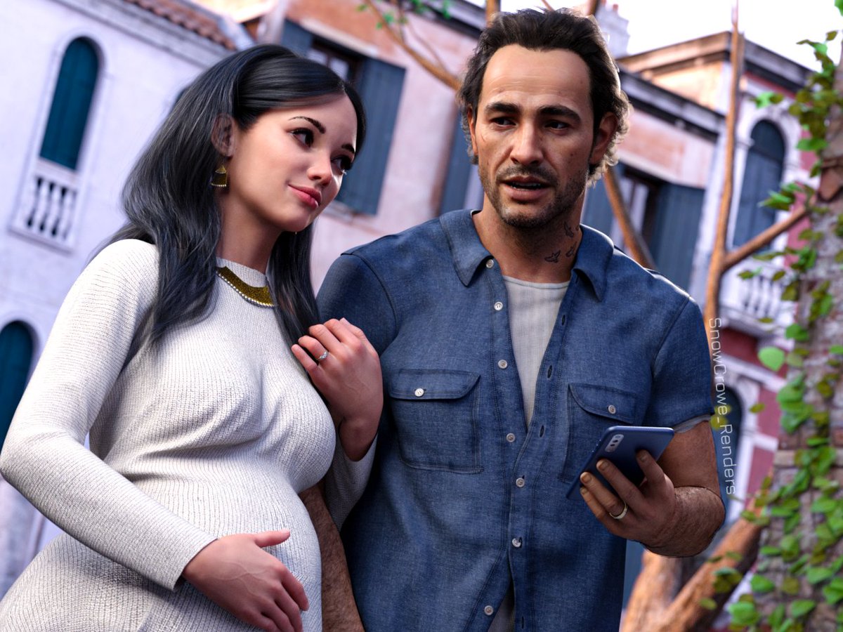 SnowCrowe's tweet photo. They're telling Nate and Elena that they're having a girl. 🩷

Tali is my OC
Sam by BlopBlopfish 
Re-texture by @ZetaSaintArt

- 
*Please do not use my art without credit. NO EDITS! My art is NOT ai  #DazStudio #Uncharted #SamuelDrake #SamDrake #UnchartedOC https://t.co/jUOZIdBSM0