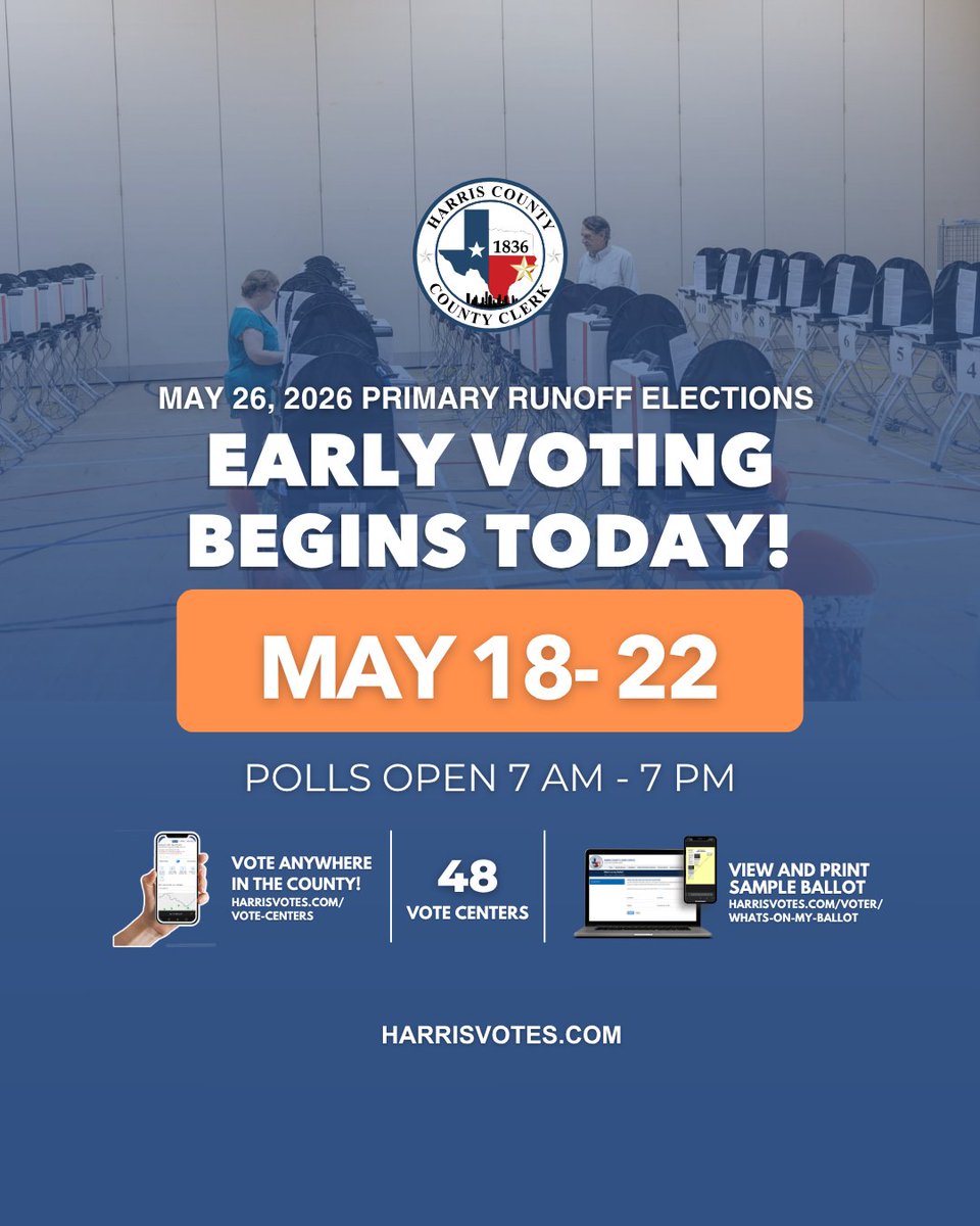 Harris County Elections Department tweet media