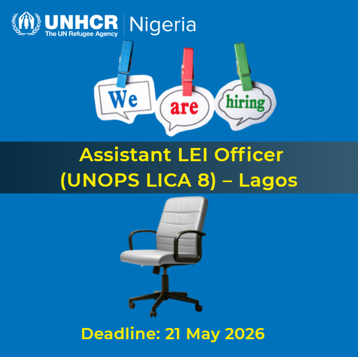 unhcrnigeria's tweet photo. 📢 Vacancy Opportunity – UNHCR Lagos 🇳🇬

Interested applicants are encouraged to apply.

Link:
UNHCR Staff members: https://t.co/PPkb2LO4Xd
Former eligible* staff members: https://t.co/IKbxewIuE3

#JobOpportunity https://t.co/KBEkj8bFKz
