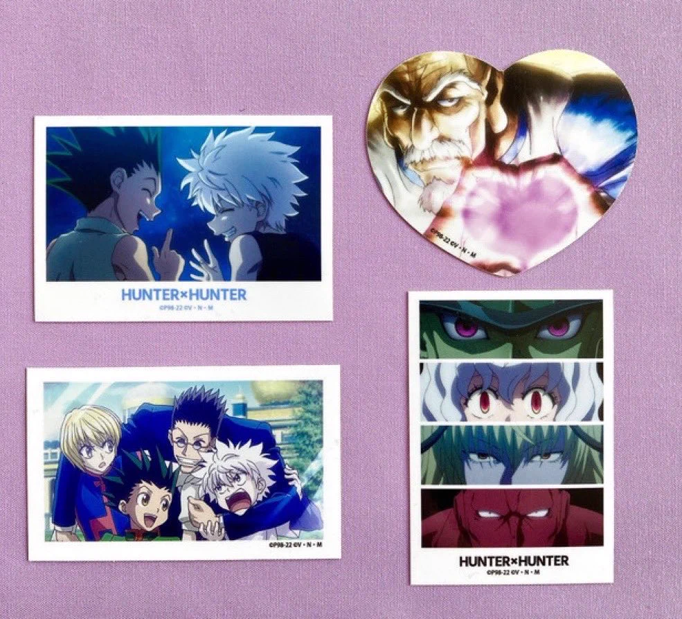 当時物レア】HUNTER×HUNTER 旧アニメ 下敷き 4人集合 車イラスト