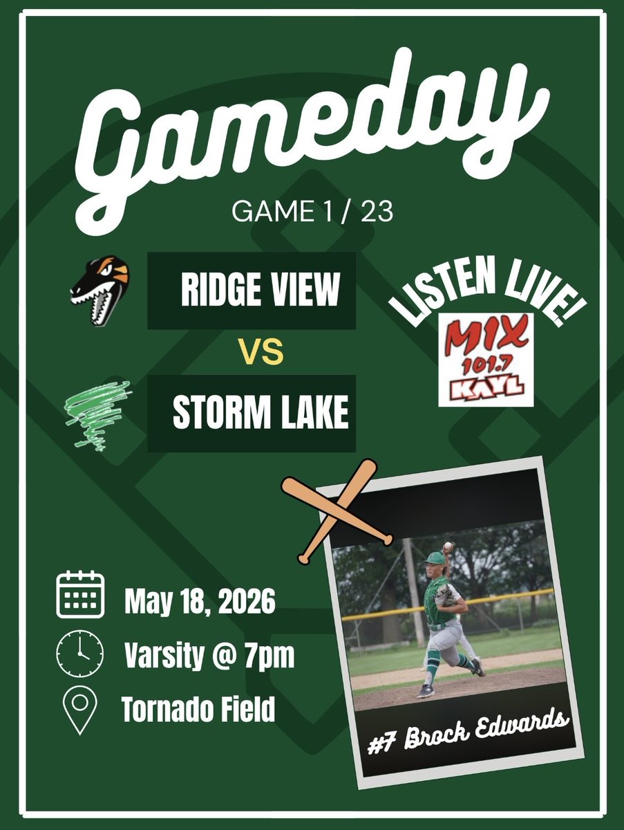 SLCSDBaseball's tweet photo. Hoping the rain stays away for opening day! #GoBigGreen https://t.co/TumLHCOLQo