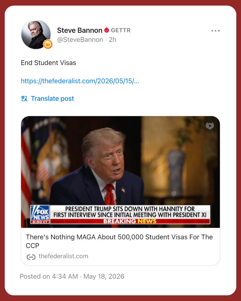 Bannon’s WarRoom tweet media
