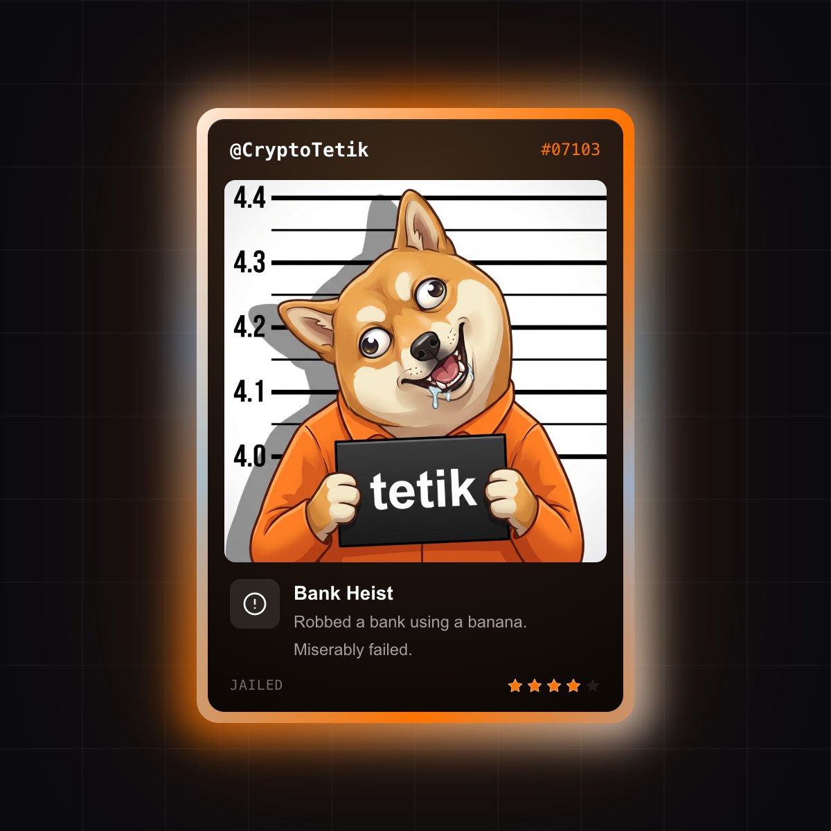 CryptoTetik's tweet photo. i'm waiting at #7103

@Jaileddotfun launching soon

[ drop your card below👇] https://t.co/cNTr8TyVIU