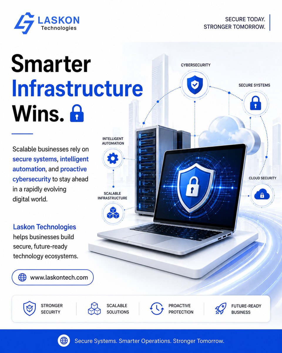 LaskonTech's tweet photo. Smarter infrastructure wins.

Secure systems, intelligent automation, and proactive cybersecurity help businesses scale faster and operate smarter.

https://t.co/x2SzcGFkXW

#CyberSecurity #Automation #AI #CloudSecurity #Tech https://t.co/JCiDkc8r77