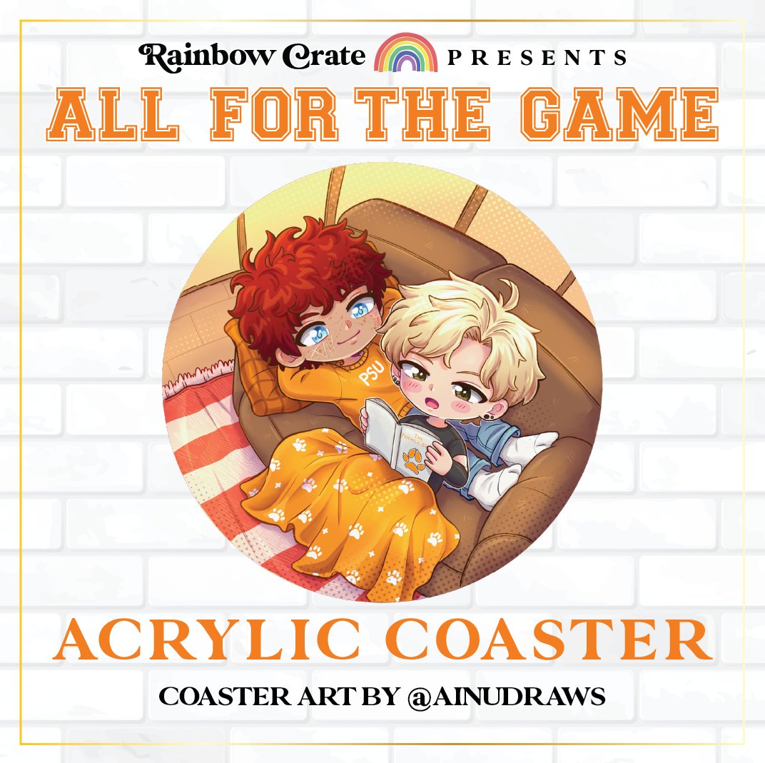rainbowcrate's tweet photo. Our AFTG acrylic coaster is also up for pre-order with art by @ainudraws ! If you order it with your AFTG reprint set, it will ship with your AFTG set which is expected to ship in November 2026. https://t.co/NN1RyUF3oA