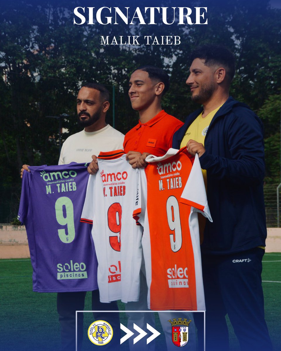 Burel_FC's tweet photo. 🔵🟡 Après une grande saison en U16 R1 conclue par un titre de champion et une montée en U17 National, Malik TAIEB s’engage avec le SC Braga 🇵🇹⚽

🇹🇳 Une belle récompense après sa première sélection avec la Tunisie.

Félicitations Malik 💙💛

#BurelFC #SCBraga https://t.co/e1hBRozMxe