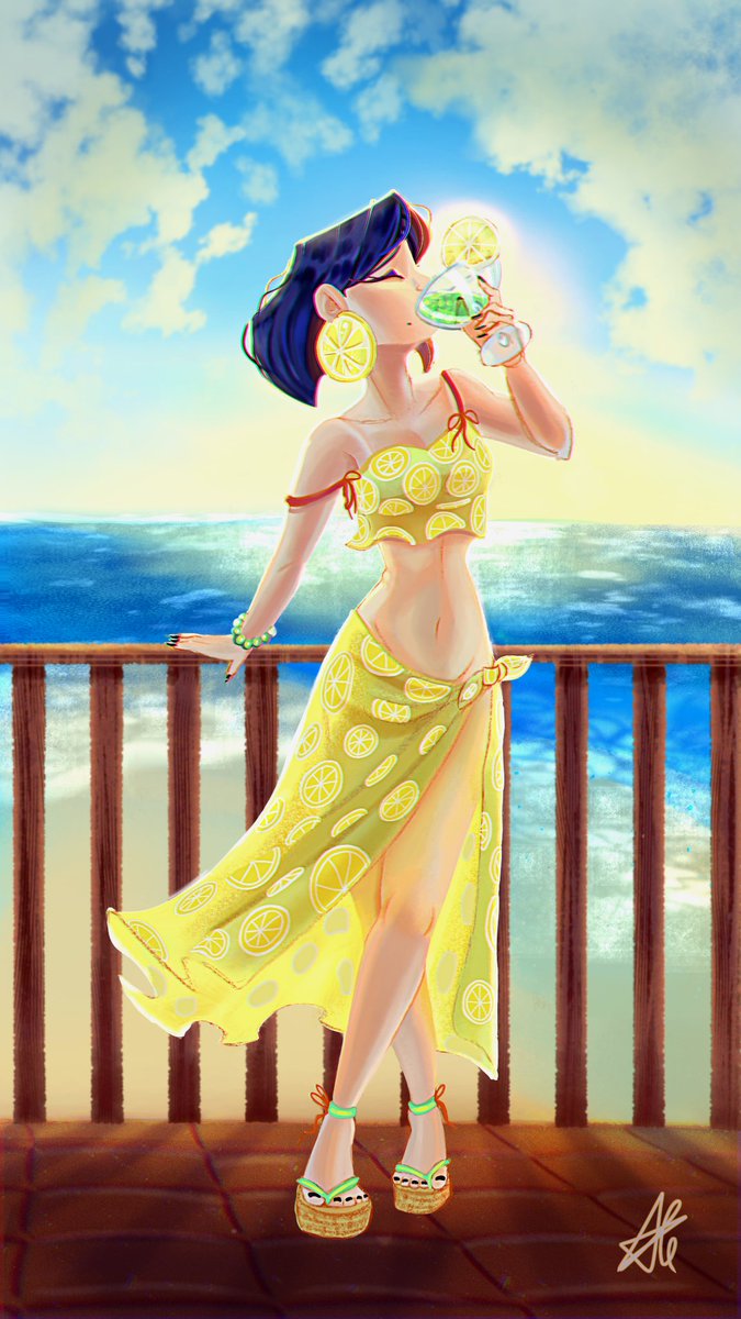 aletoadstool's tweet photo. Una ilustración de un draw this in your style de instagram, el personaje es de Lemon_dsb. Fue divertido hacerlo aunque me demoró más de lo que quería, pero estoy satisfecha con el resultado :) https://t.co/rCAn0zbq4O