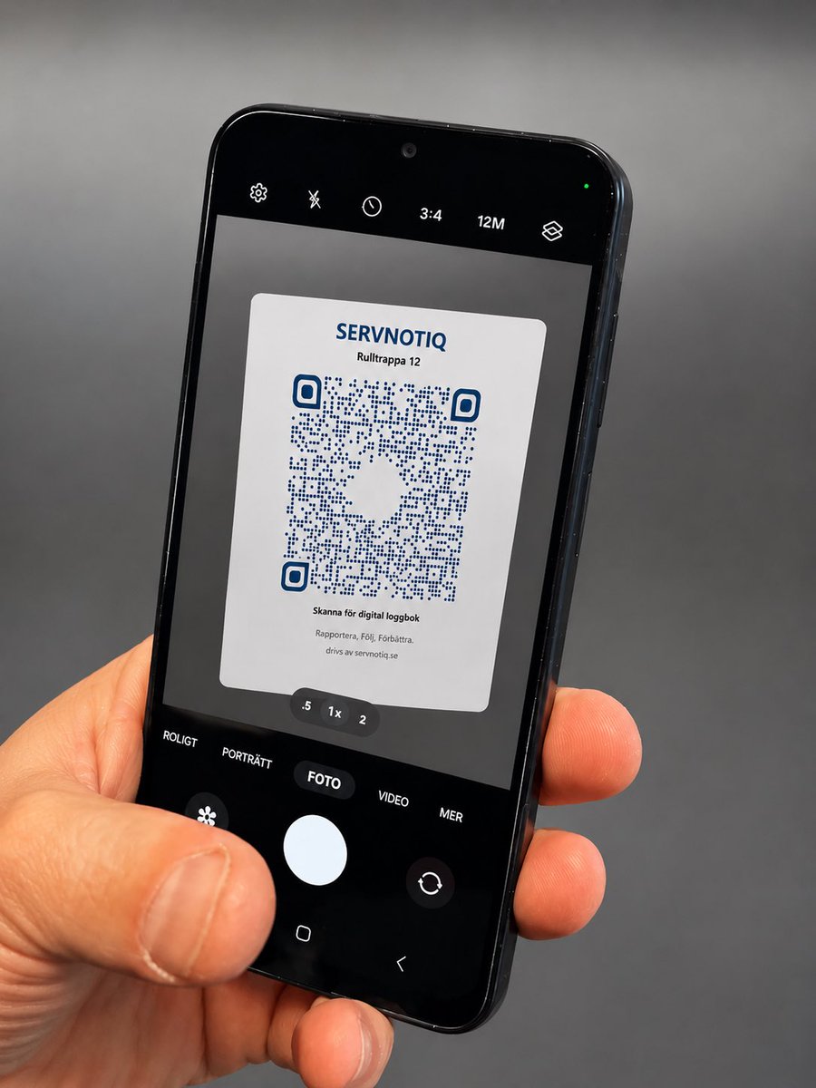 servnotiq's tweet photo. Har du koll på din hiss? 

När gjordes senaste servicen egentligen?

Sluta gissa. Få full kontroll, äg din egen data och digitalisera serviceboken med en enkel QR-kod. https://t.co/5o85PcgS2Q