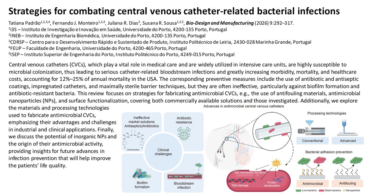 BioDesignManuf's tweet photo. Strategies for combating central venous catheter-related bacterial infections

Learn more: https://t.co/ifvNJZ5rgp https://t.co/3hmokQWJfw