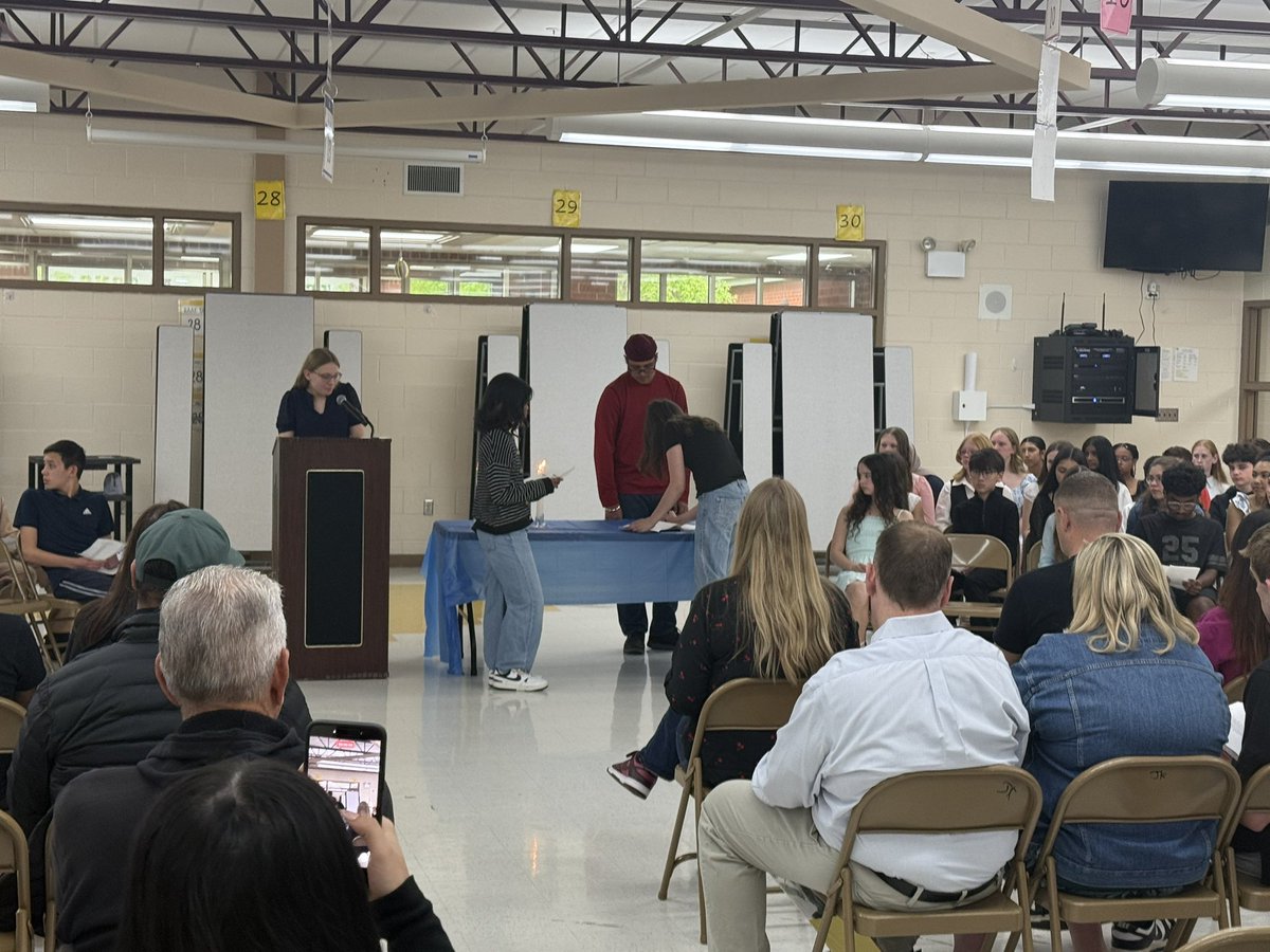 JFKMS_202's tweet photo. 27 new members! An incredible achievement. ✨

Congratulations to our newest National Junior Honor Society inductees! We are so proud to welcome 27 outstanding seventh graders into NJHS and celebrate their hard work, leadership, and character! https://t.co/4lBSWum0FG