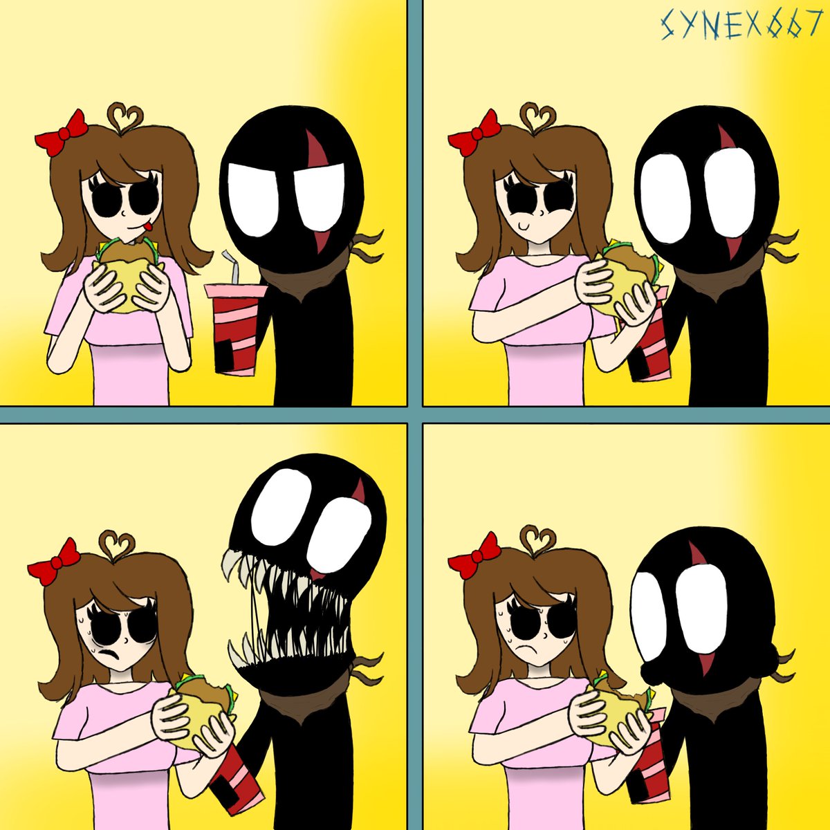 SynEx667's tweet photo. My First Mini Comics: Meal
My first mini comics with Zoya and Stick! Remember, sharing is caring ^^
#comics https://t.co/Ub36K6V7lD
