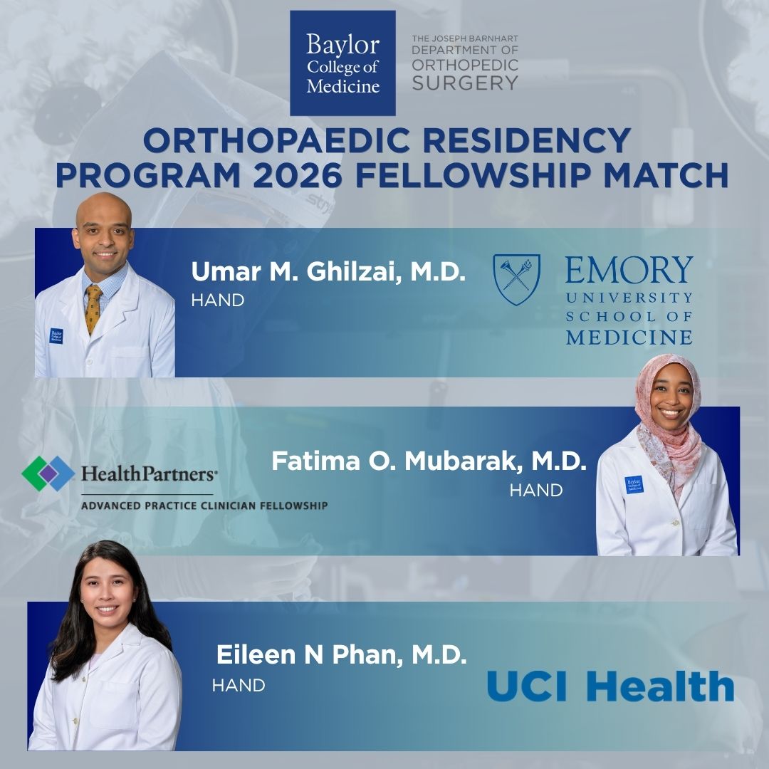 Baylor Medicine Orthopedics & Sports Medicine tweet media