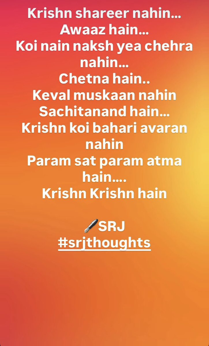 sirf_sourabh's tweet photo. @saurabhraajjain @saurabhraajjain that’s y u r different that’s y he chose u to portray himself coz u don’t own anything you surrender to him completely that’s y u are getting so much love as #krishna be it on screen or now in live theatre 🙏 #SourabhRaajJain #merekrishn so beautiful thoughts 🙏 https://t.co/jxiawBXvp3