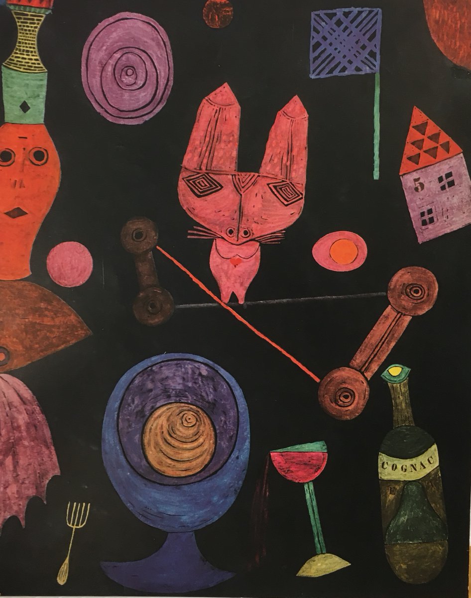 artstitle's tweet photo. パウル・クレー
（Paul Klee、1879-1940）
『多彩な食事』
（Colorful Meal） https://t.co/QMxzb21dXE