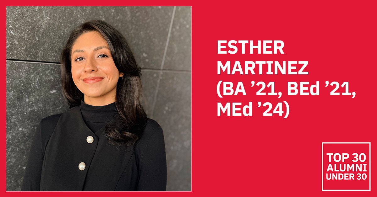 YorkULAPS's tweet photo. Top 30 Alumni Under 30 ✨  Esther Martinez is the founder of Raíces, an initiative that empowers Latino youth in their educational and career journeys through interactive workshops, mentorship and networking. 

Learn more about #YorkUTop30 by @yorkualumni:
https://t.co/JJa7OLi7Md https://t.co/zY3bgm7eqz